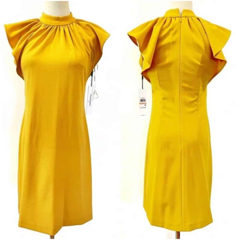 Calvin Klein Mustard Yellow Dress
